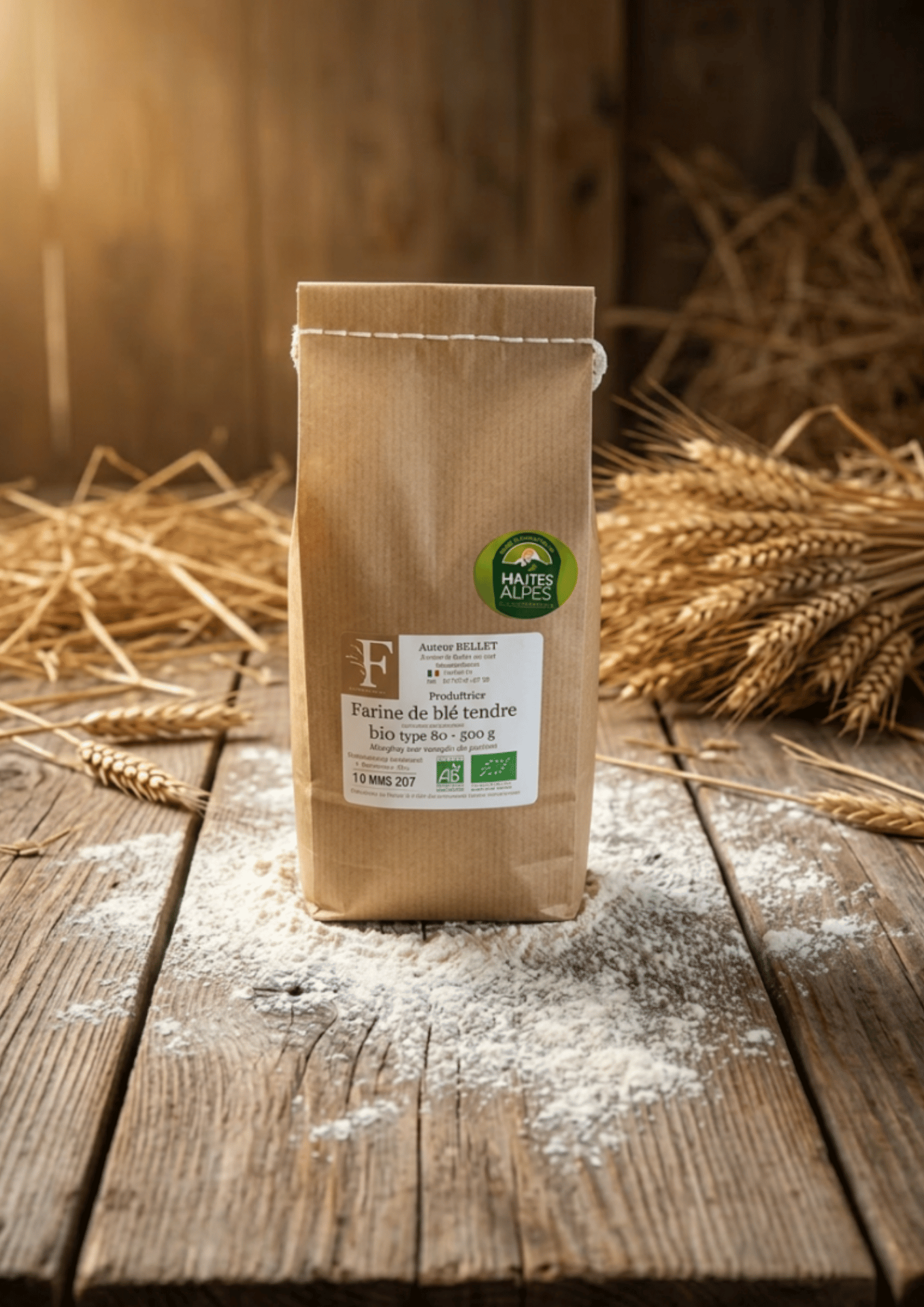 Farine de blé tendre bio T80