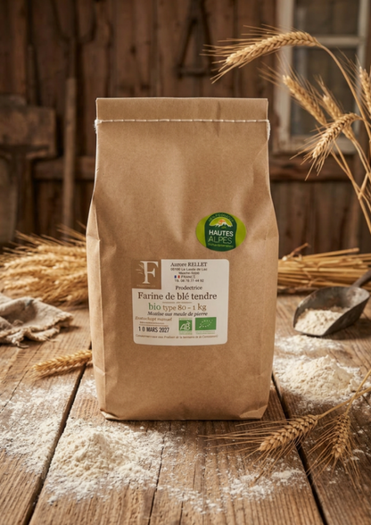 Farine de blé tendre bio T80
